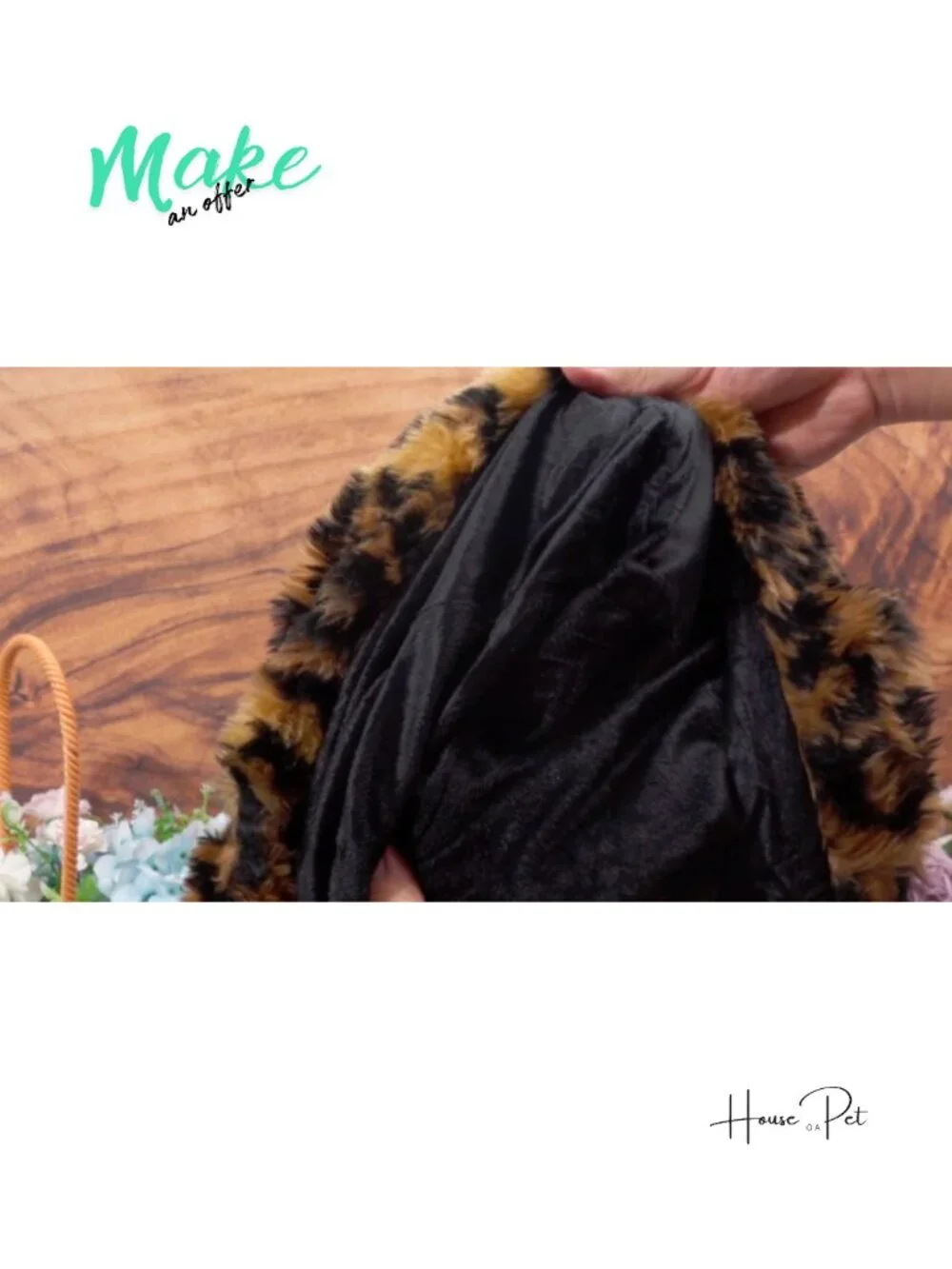 Faux Fur Animal Hood Paw Gloves 3-in-1 Cosplay Halloween Costume